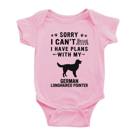 Sorry I Can t I Have Plans With My German Longhaired Pointer Love Pet Dog Cute Baby Bodysuit (Pink 3-6 Months)
Sorry I Can t I Have Plans With My German Longhaired Pointer Love Pet Dog Cute Baby Bodysuit (Pink 3-6 Months)