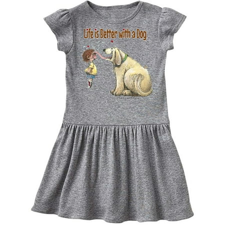 Inktastic Life is Better with a Dog Gift Toddler Girl Dress 
Inktastic Life is Better with a Dog Gift Toddler Girl Dress