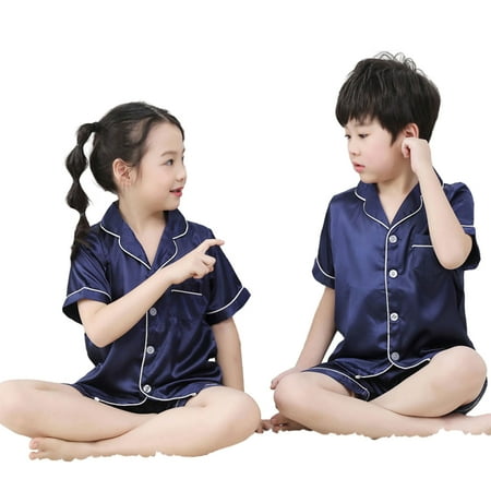 WOLLED 1-10T Kids Baby Satin Pajamas Set for Girls Boys Short Sleeves Silk Sleepwear Pjs Robes 11 Piece Toddler Button down Solid Color Loungwear
WOLLED 1-10T Kids Baby Satin Pajamas Set for Girls Boys Short Sleeves Silk Sleepwear Pjs Robes 11 Piece Toddler Button down Solid Color Loungwear