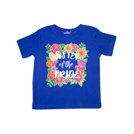 Inktastic Sister of the Bride- Flower Bouquet Gift Toddler Toddler Girl T-Shirt