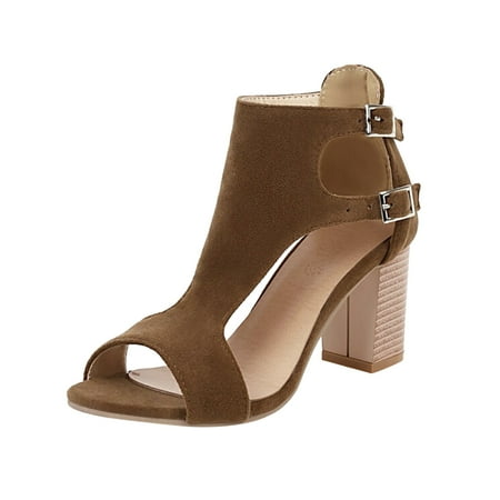 Xboschi Women s Sandals Beach Sandals for Woman Ladies Fashion Solid Color Suede Hollow Fish Mouth Buckle Thick High Heel Roman Sandals
Xboschi Women s Sandals Beach Sandals for Woman Ladies Fashion Solid Color Suede Hollow Fish Mouth Buckle Thick High Heel Roman Sandals