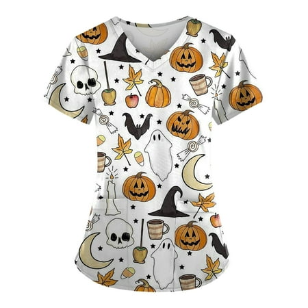 Sksloeg Sksloeg Scrub Tops For Women V-Neck Tops Animal Cat Bat Print Fashion Scrub Clothes Women Scrubs Tops White L
Sksloeg Sksloeg Scrub Tops For Women V-Neck Tops Animal Cat Bat Print Fashion Scrub Clothes Women Scrubs Tops White L