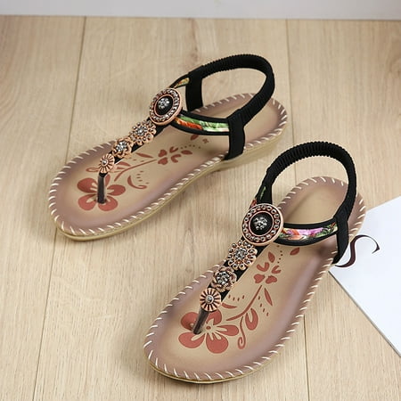 Cathalem Flat Summer Open Shoes Breathable Toe Band Women s Sandals Elastic Beach Outdoor Women s sandals Women Bohemian Sandals Black 8
Cathalem Flat Summer Open Shoes Breathable Toe Band Women s Sandals Elastic Beach Outdoor Women s sandals Women Bohemian Sandals Black 8