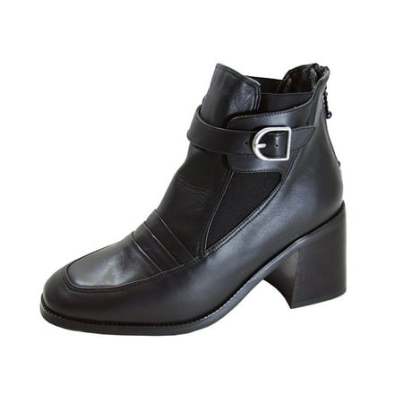 PEERAGE Orla Women s Wide Width Casual Dress Leather Ankle Boots