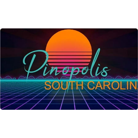 Pinopolis South Carolina 4 X 2.25-Inch Fridge Magnet Retro Neon Design
