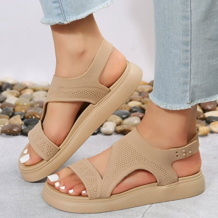 Aayomet Platform Sandals Women Summer Color Beach Elastic Band Casual Open Toe Flat Soft Bottom Breathable Shoes Sandals Beige 7
Aayomet Platform Sandals Women Summer Color Beach Elastic Band Casual Open Toe Flat Soft Bottom Breathable Shoes Sandals Beige 7