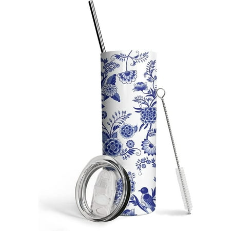 Blue and White Porcelain Tumbler with Lid and Straw Blue Willow Gifts Double Wall Tumbler Blue Decor Blue Drinking Glasses Chinoiserie Christmas Ornaments Stainless Steel Tumblers 20oz Skinny Tumblers
Blue and White Porcelain Tumbler with Lid and Straw Blue Willow Gifts Double Wall Tumbler Blue Decor Blue Drinking Glasses Chinoiserie Christmas Ornaments Stainless Steel Tumblers 20oz Skinny Tumblers