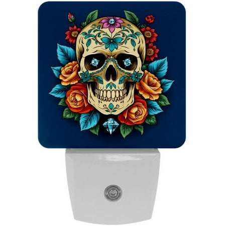 LED Night Lights Plug into Wall 2-Pack 0.5W Plug in Night Light Dusk to Dawn White Bright Nightlight for Bedroom Bathroom Hallway Kitchen Sugar Skull and Flower Rose Vintage
LED Night Lights Plug into Wall 2-Pack 0.5W Plug in Night Light Dusk to Dawn White Bright Nightlight for Bedroom Bathroom Hallway Kitchen Sugar Skull and Flower Rose Vintage