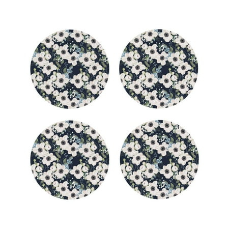 Leather Coasters Set of 4 - Floral Flowers Blue Lightweight Non-Slip Drink Coasters for Desk Anti-Scalding Desk Cup Coasters for Office Table Decor Round Shape
Leather Coasters Set of 4 - Floral Flowers Blue Lightweight Non-Slip Drink Coasters for Desk Anti-Scalding Desk Cup Coasters for Office Table Decor Round Shape