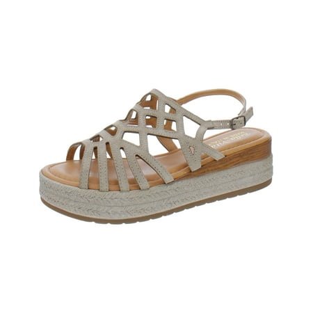 Bella Vita Womens Zip-Italy Suede Slingback Platform Sandals