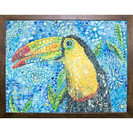 Toucan Charlie-CHAKEL90854 Print 24.25"x32" by Charlsie Kelly in a Cafe Mocha