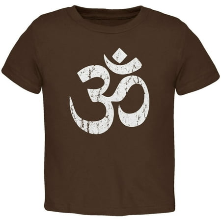 Yoga Om Brown Toddler T-Shirt
