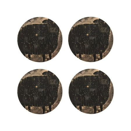 Kdxio Starry Night Black Sheep Funny Coasters 4 Pcs Leather Coasters Housewarming Gifts Protect Furniture from Water Marks Scratch and Damage
Kdxio Starry Night Black Sheep Funny Coasters 4 Pcs Leather Coasters Housewarming Gifts Protect Furniture from Water Marks Scratch and Damage