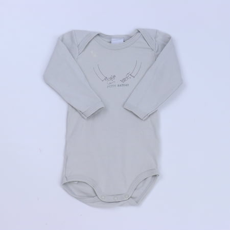 Pre-owned Petit Bateau Boys Gray Onesie size: 6 Months