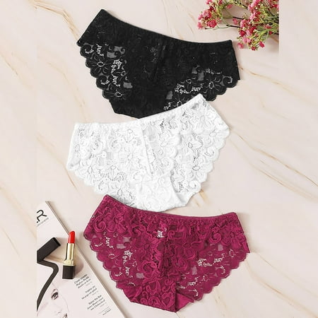 Plus Size Lingerie For Women Fashion 3PC Women Lace Flowers Hollow Underwear Panties G-string Lingerie Thongs
Plus Size Lingerie For Women Fashion 3PC Women Lace Flowers Hollow Underwear Panties G-string Lingerie Thongs