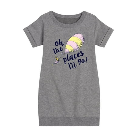 Dr. Seuss - Oh! The Places I ll Go - Toddler And Youth Girls Fleece Dress