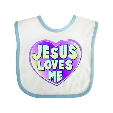 Inktastic Jesus Loves Me Gift Baby Boy or Baby Girl Bib