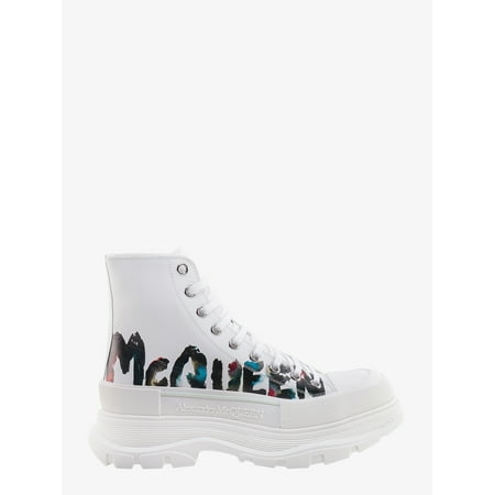 MAN Leather sneakers with multicolor McQueen Graffiti logo