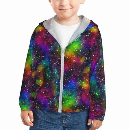Gaeub Bright Universe Print Athletic Sun Protection Hoodie for Kids Long Sleeve Outdoor UV Shirt Running Fishing Top for Boys Girls-3 Years
Gaeub Bright Universe Print Athletic Sun Protection Hoodie for Kids Long Sleeve Outdoor UV Shirt Running Fishing Top for Boys Girls-3 Years