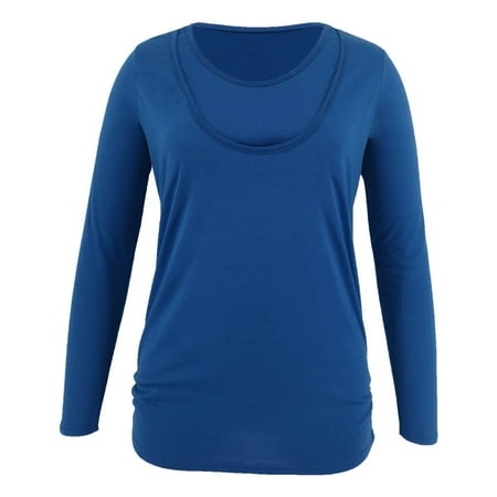SHENGXINY Nursing Top Maternity Shirt Long Sleeve Ruched Sides Double Layer Soft Basic Top For Pregnant Women Breastfeeding T-Shirt Pregnancy Clothes On Clearance
SHENGXINY Nursing Top Maternity Shirt Long Sleeve Ruched Sides Double Layer Soft Basic Top For Pregnant Women Breastfeeding T-Shirt Pregnancy Clothes On Clearance