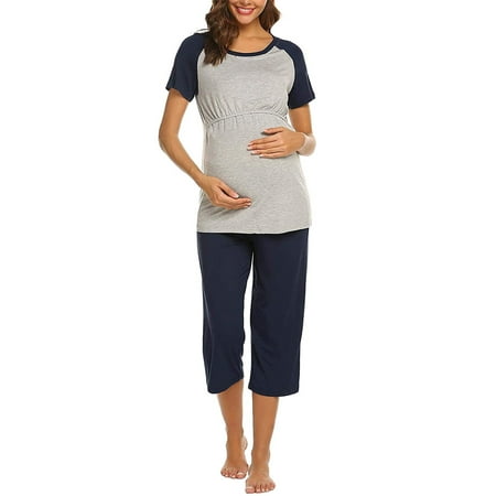 Ekeka Free Shipping Women Nursing Pajama Set Short Sleeves Tops 3/4 Pants Double Layers Comfortable
Ekeka Free Shipping Women Nursing Pajama Set Short Sleeves Tops 3/4 Pants Double Layers Comfortable