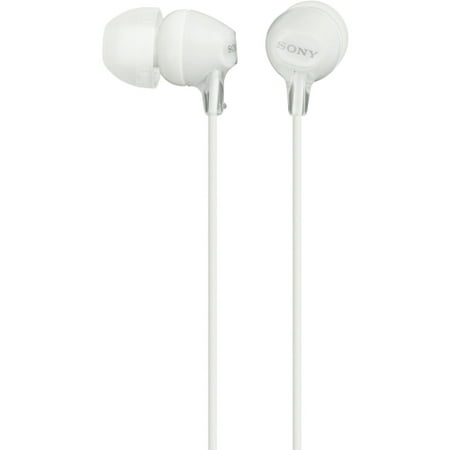 Sony MDREX15LPW Sony Fashion Color EX Series Earbuds - Stereo - White - Mini-phone - Wired - 16 Ohm - 8 Hz 22 kHz - Gold Plated - Earbud - Binaural - In-ear - 3.94 ft Cable