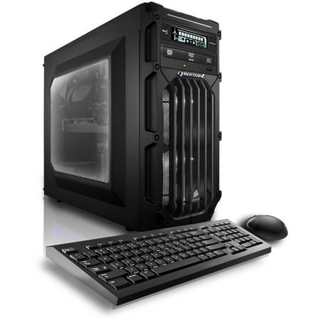 CybertronPC Flux X99 X6 Gaming Desktop PC with Intel Core i7-5960X Octa-Core Processor, 16GB Memory, 1TB/8GB Hybrid Hard Drive and Windows 10 Home (Monitor Not Included)