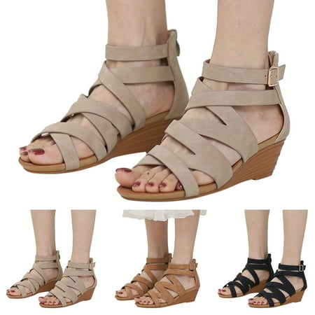 Cathalem Sandals Women New Size 10 Wedges Fashion Spring And Summer Women Sandals Wedge Heel And Open Toe Hollow Womens Sandals 7 Khaki 7.5
Cathalem Sandals Women New Size 10 Wedges Fashion Spring And Summer Women Sandals Wedge Heel And Open Toe Hollow Womens Sandals 7 Khaki 7.5