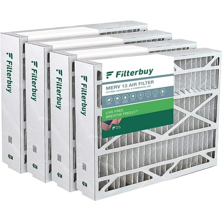Filterbuy 21x21.5x5 MERV 13 Pleated HVAC AC Furnace Air Filters for Trane Perfect Fit (4-Pack)
Filterbuy 21x21.5x5 MERV 13 Pleated HVAC AC Furnace Air Filters for Trane Perfect Fit (4-Pack)