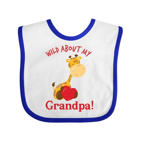 Inktastic Wild About My Grandpa Gift Baby Boy or Baby Girl Bib