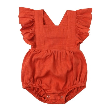QISIWOLE Toddler Baby Girls Fashion Cute Solid Color Cotton Linen Ruffles Backless Jumpsuit Romper Deals
QISIWOLE Toddler Baby Girls Fashion Cute Solid Color Cotton Linen Ruffles Backless Jumpsuit Romper Deals