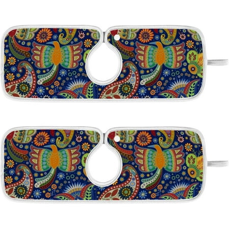 Ethnic Floral Bird Sink Splash Guard for Faucet 2 Packs Faucet Absorbent Mats Colorful Vintage Faucet Handle Drip Catcher Quickly Drying Mat for Kitchen Counter Bathroom RV
Ethnic Floral Bird Sink Splash Guard for Faucet 2 Packs Faucet Absorbent Mats Colorful Vintage Faucet Handle Drip Catcher Quickly Drying Mat for Kitchen Counter Bathroom RV
