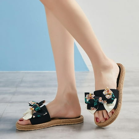 Cethrio Sandals for Women Flats Shoes- Flat Bow Comfy Soles with Pockets on Clearance Wide Width Black Dressy Sandals/ Slides Size 6.5
Cethrio Sandals for Women Flats Shoes- Flat Bow Comfy Soles with Pockets on Clearance Wide Width Black Dressy Sandals/ Slides Size 6.5