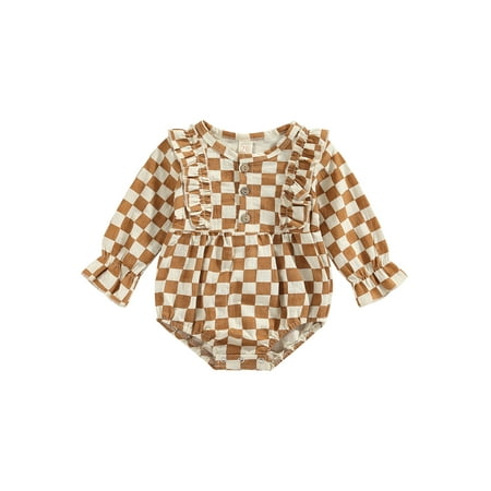 Bagilaanoe Newborn Baby Girl Rompers Tops Plaid Print Long Sleeve Bodysuit 6M 12M 18M 24M Infant Ruffles One Piece Jumpsuit
Bagilaanoe Newborn Baby Girl Rompers Tops Plaid Print Long Sleeve Bodysuit 6M 12M 18M 24M Infant Ruffles One Piece Jumpsuit