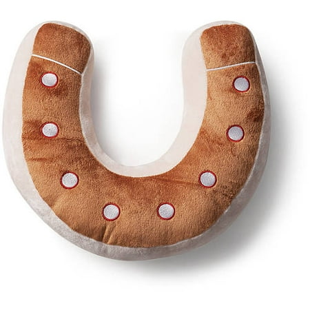 VCNY Home Big Believers Yeehaw Brown Horseshoe Kids Decorative Pillow