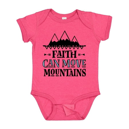 Inktastic Faith Can Move Mountains Gift Baby Girl Bodysuit