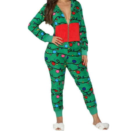 Dewadbow Women Christmas Pajamas Plush Warm Hood Flannel Jumpsuit Sleepwear 
Dewadbow Women Christmas Pajamas Plush Warm Hood Flannel Jumpsuit Sleepwear