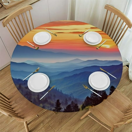 Orinice Mountain Range Sunset Round Table Cover Stain Resistant Washable Indoor Outdoor Tablecloth Kitchen Dining Wedding Parties Full Width Single-Sided Printing 100% Polyester Fiber 31-35
Orinice Mountain Range Sunset Round Table Cover Stain Resistant Washable Indoor Outdoor Tablecloth Kitchen Dining Wedding Parties Full Width Single-Sided Printing 100% Polyester Fiber 31-35