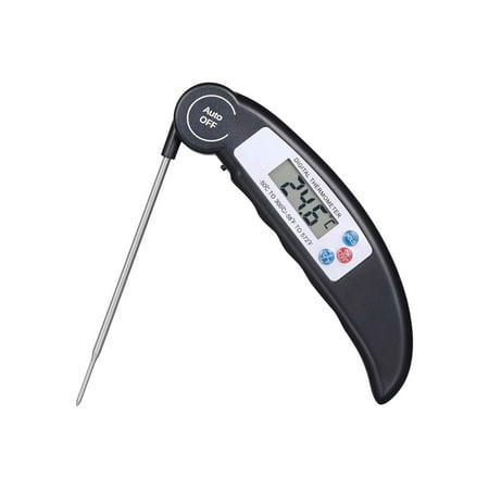 

Sehao Digital Meat Thermometer Cooking Device for Meat Deep Frying Baking Black Metal
