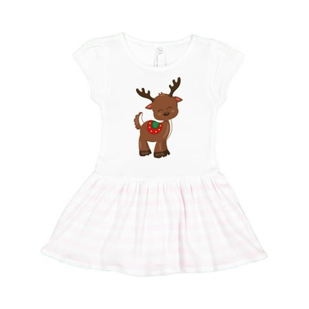 Inktastic Cute Reindeer Gift Toddler Girl Dress