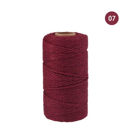 Cotton Cord Rope Crafts Macrame Artisan String Solid Color Cotton Yarn Rope Home Textiles 91.5m Wine Red
Cotton Cord Rope Crafts Macrame Artisan String Solid Color Cotton Yarn Rope Home Textiles 91.5m Wine Red