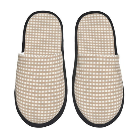 Sigee Brown Gingham for Cozy Furry Slippers Super Soft Indoor and Outdoor Use Non-Slip Sole Slip On House Slippers-Large
Sigee Brown Gingham for Cozy Furry Slippers Super Soft Indoor and Outdoor Use Non-Slip Sole Slip On House Slippers-Large