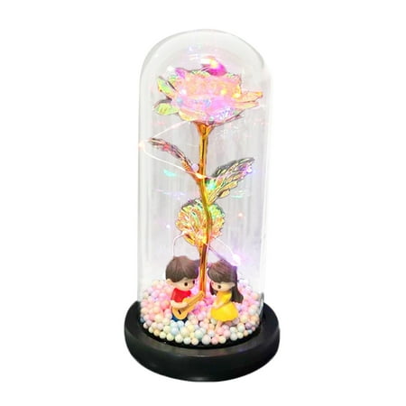 JNGSA 1PC Valentine s Day Gift LED Glow-In-The-Dark Glass Cover Rose Is A Unique Gift Clearance
JNGSA 1PC Valentine s Day Gift LED Glow-In-The-Dark Glass Cover Rose Is A Unique Gift Clearance