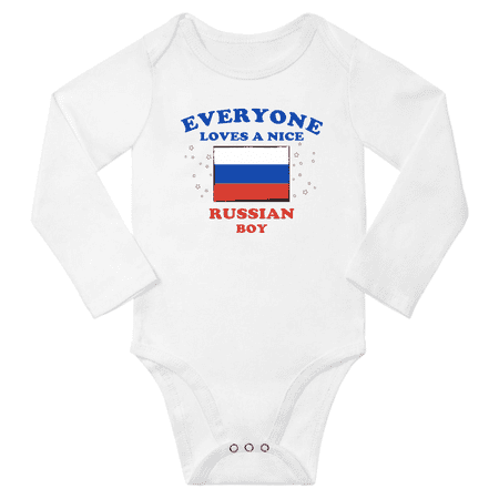 Everyone Loves a Nice Russian Boy Baby Long Slevve Rompers Bodysuit (White 18-24 Months)
Everyone Loves a Nice Russian Boy Baby Long Slevve Rompers Bodysuit (White 18-24 Months)