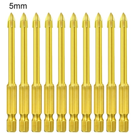 Feiruifan 10Pcs Efficient Universal Tip Drill Bit Fast Anti-rust Durable Cross Triangle Drill Bit for Ceramic Tile 
Feiruifan 10Pcs Efficient Universal Tip Drill Bit Fast Anti-rust Durable Cross Triangle Drill Bit for Ceramic Tile