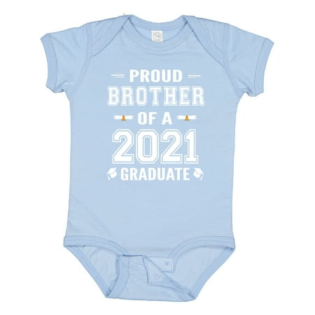 Inktastic Class of 2021 Proud Brother of a Graduate Gift Baby Boy Bodysuit