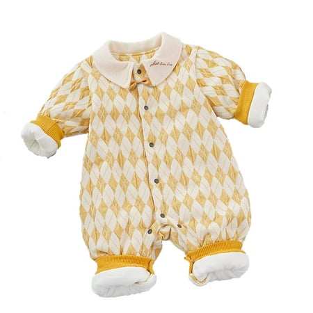 Rovga Baby Infant Toddler Girls Clothes Solid Color Jumpsuit Fall Round Neck Long Sleeve Romper School Leisure Simple Style Outfitrs Yellow 5-8 Months
Rovga Baby Infant Toddler Girls Clothes Solid Color Jumpsuit Fall Round Neck Long Sleeve Romper School Leisure Simple Style Outfitrs Yellow 5-8 Months