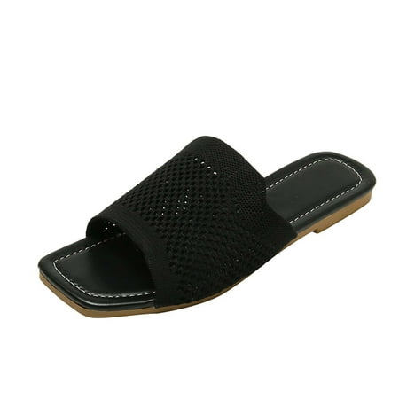 Women s Slip on Sandals Slide Casual Sandal Flat Open Toe Slides Women s Summer Fashion Casual Mesh Surface Slippers Flat Bottom Solid Color Slippers Black 5.5
Women s Slip on Sandals Slide Casual Sandal Flat Open Toe Slides Women s Summer Fashion Casual Mesh Surface Slippers Flat Bottom Solid Color Slippers Black 5.5