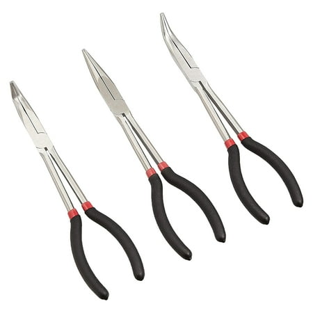 Long Reach Pliers Set - 3 Pcs Precision Pliers 11-Inch