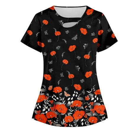 YDKZYMD Scrub Tops Women V Neck Short Sleeve Summer Graphic Plus Size with Two Pocket Workwear for Women Wine S
YDKZYMD Scrub Tops Women V Neck Short Sleeve Summer Graphic Plus Size with Two Pocket Workwear for Women Wine S